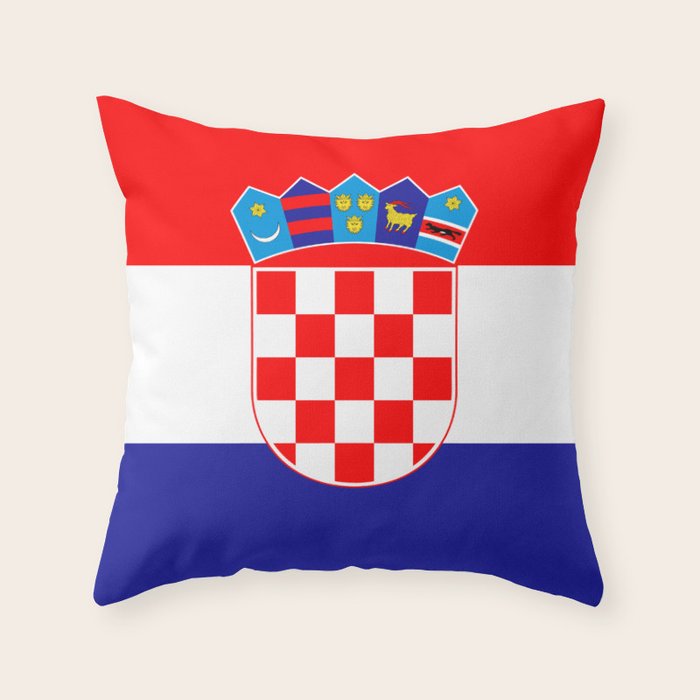 Flag of Croatia Throw Pillow Gallery Image 1