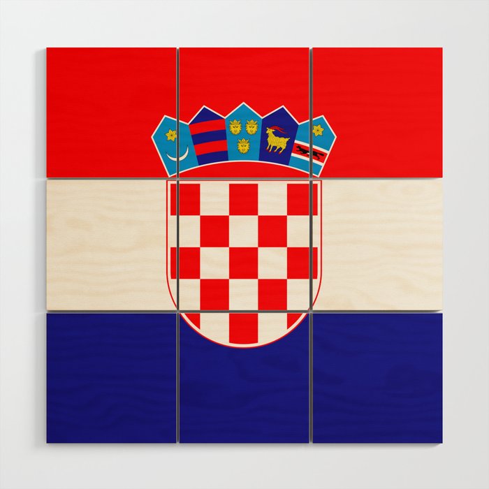 Flag of Croatia Wood Wall Art