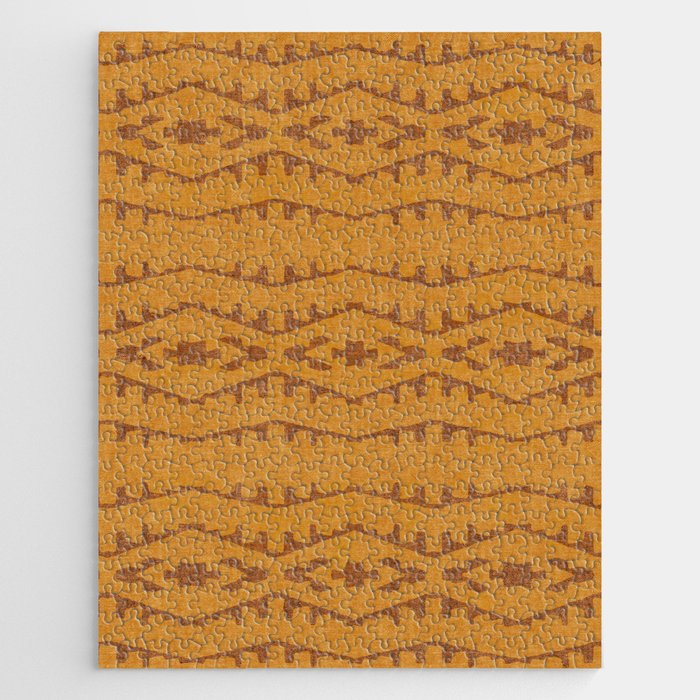 Country Western Pattern in Yellow Jigsaw Puzzle Gallery Image 1