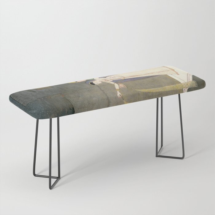     Painting. Recreation. Lovers playing with fireworks. Painted on paper Bench Gallery Image 1