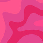 Hot Pink Maximalist Retro Liquid Swirl Abstract Pattern Square Coffee Mug Gallery Image 2