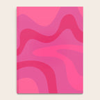 Hot Pink Maximalist Retro Liquid Swirl Abstract Pattern Square Notebook Gallery Image 4