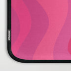 Hot Pink Maximalist Retro Liquid Swirl Abstract Pattern Square Laptop Sleeve Gallery Image 3