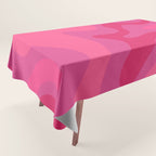 Hot Pink Maximalist Retro Liquid Swirl Abstract Pattern Square Tablecloth Gallery Image 1