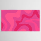 Hot Pink Maximalist Retro Liquid Swirl Abstract Pattern Square Tablecloth Gallery Image 2