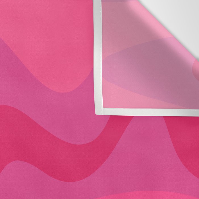 Hot Pink Maximalist Retro Liquid Swirl Abstract Pattern Square Wall Tapestry Gallery Image 3