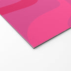 Hot Pink Maximalist Retro Liquid Swirl Abstract Pattern Square Welcome Mat Gallery Image 2