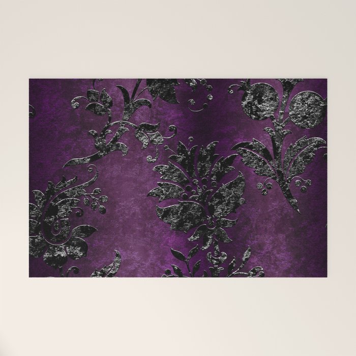 Embossed Black Velvet 04 Welcome Mat Gallery Image 1