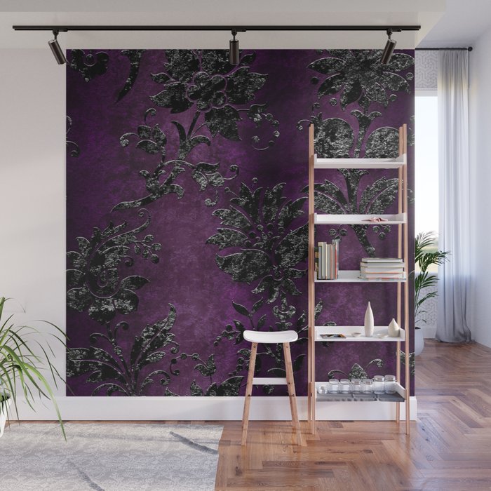 Embossed Black Velvet 04 Wall Mural Gallery Image 1