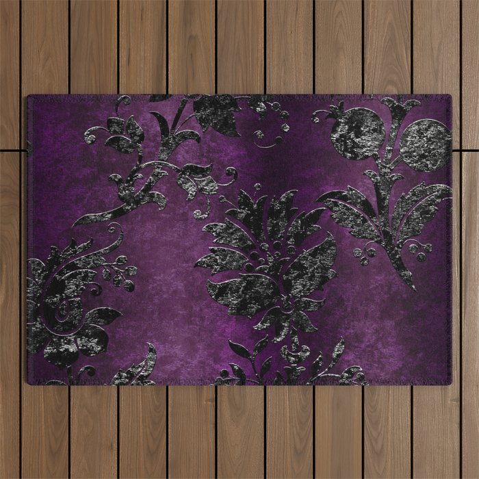 Embossed Black Velvet 04 Outdoor Rug Gallery Image 1