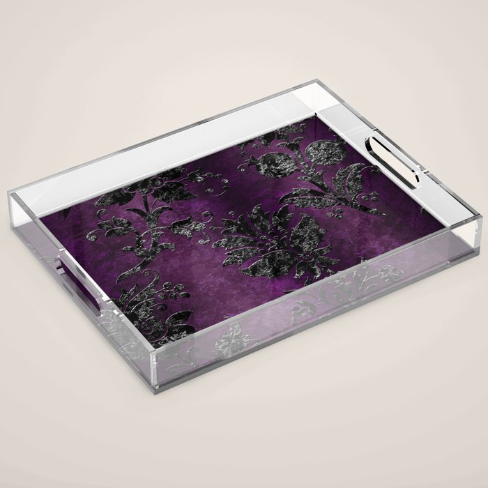 Embossed Black Velvet 04 Acrylic Tray Gallery Image 1