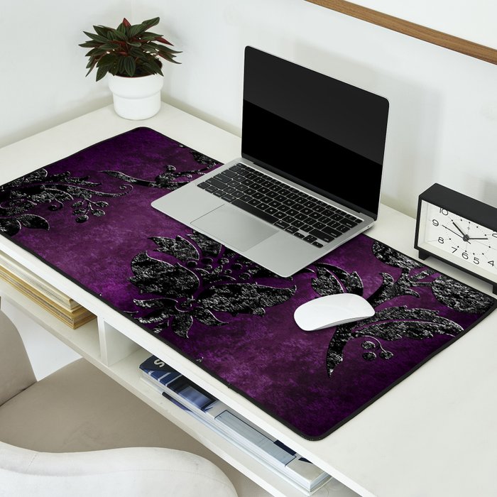Embossed Black Velvet 04 Desk Mat Gallery Image 2