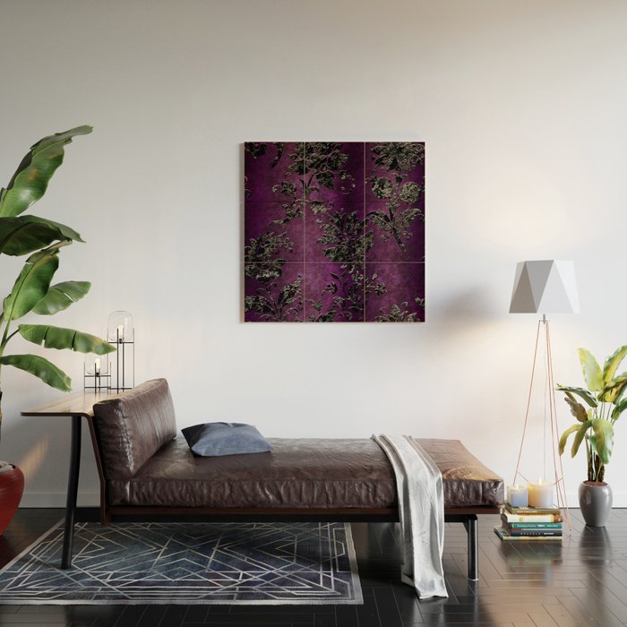 Embossed Black Velvet 04 Wood Wall Art Gallery Image 2
