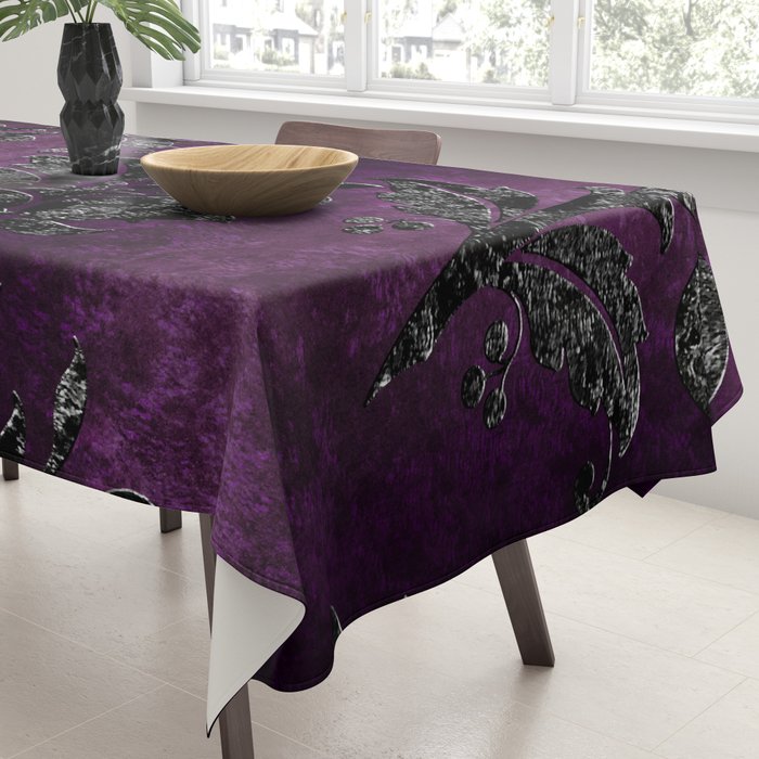 Embossed Black Velvet 04 Tablecloth Gallery Image 3