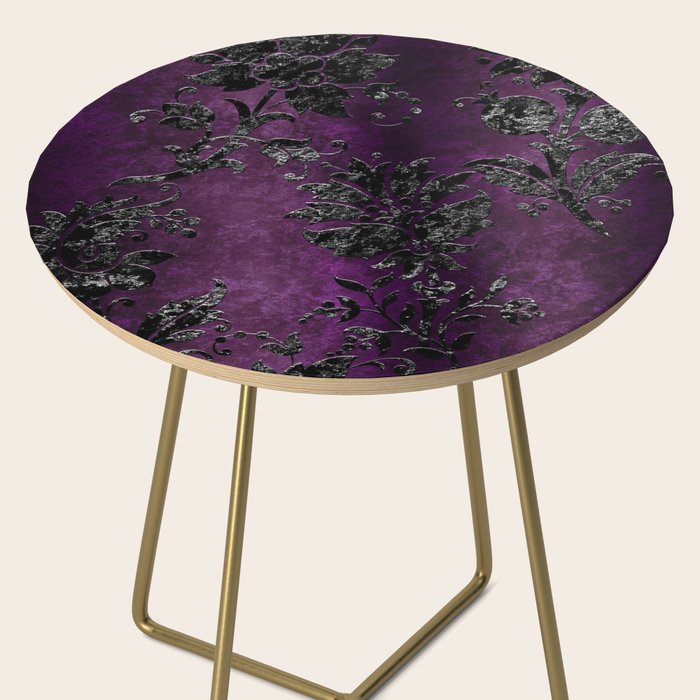 Embossed Black Velvet 04 Side Table Gallery Image 2