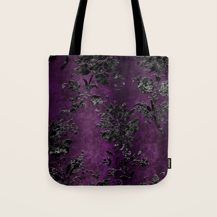 Embossed Black Velvet 04 Tote Bag Gallery Image 1