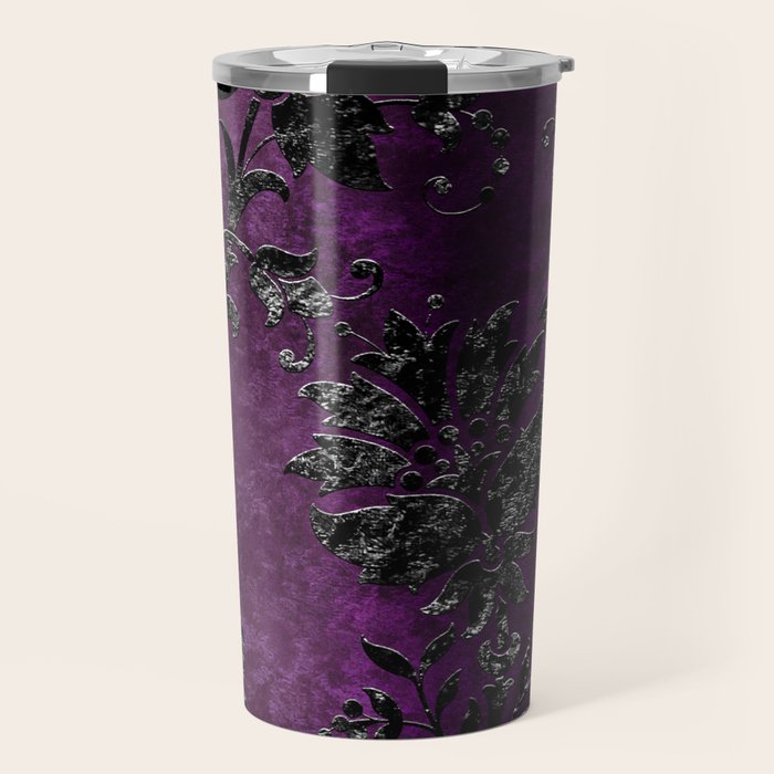 Embossed Black Velvet 04 Travel Mug Gallery Image 1