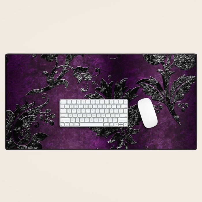 Embossed Black Velvet 04 Desk Mat Gallery Image 1