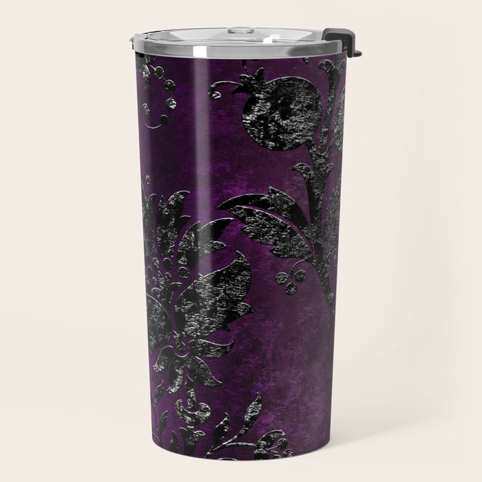Embossed Black Velvet 04 Travel Mug Gallery Image 2