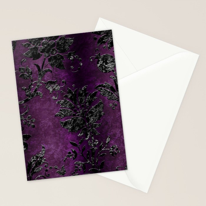 Embossed Black Velvet 04 Stationery Card Gallery Image 2