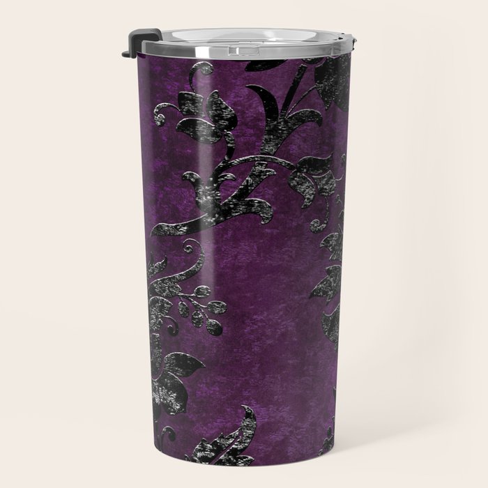 Embossed Black Velvet 04 Travel Mug Gallery Image 3
