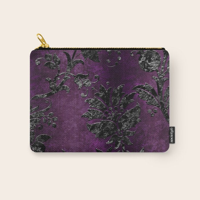 Embossed Black Velvet 04 Carry All Pouch