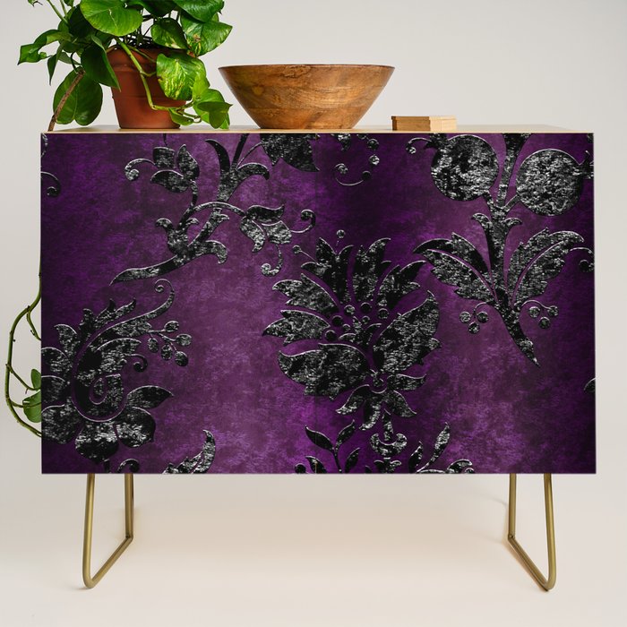 Embossed Black Velvet 04 Credenza Gallery Image 1