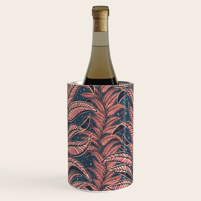 Magic Jungle Vine - midnight & peach Wine Chiller Gallery Image 3