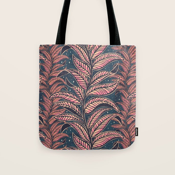 Magic Jungle Vine - midnight & peach Tote Bag Gallery Image 1