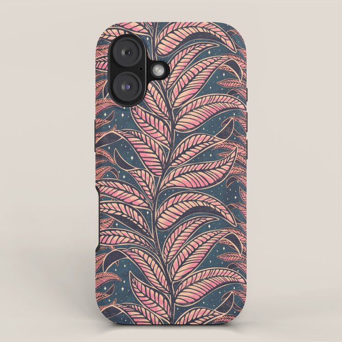 Magic Jungle Vine - midnight & peach iPhone Case Gallery Image 1