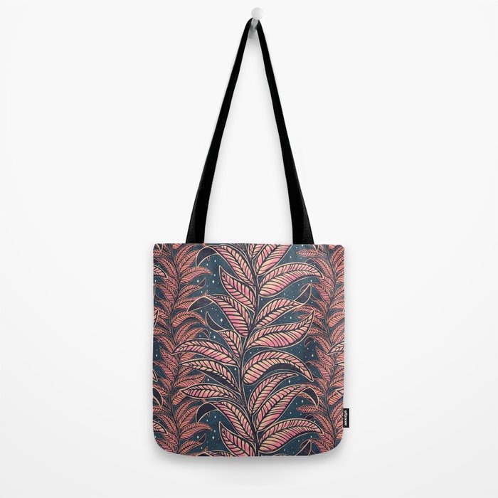 Magic Jungle Vine - midnight & peach Tote Bag Gallery Image 2