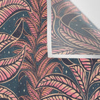 Magic Jungle Vine - midnight & peach Wall Tapestry Gallery Image 3