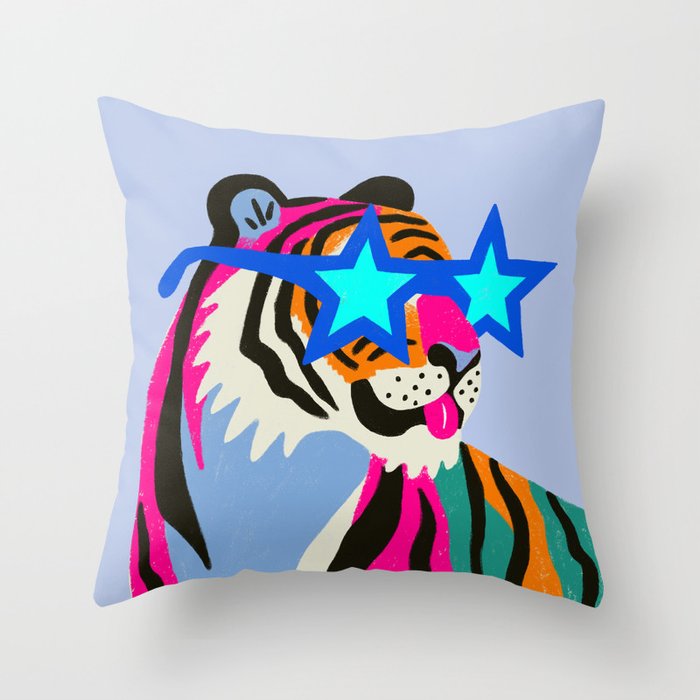 Star tiger Throw Pillow Gallery Image 6