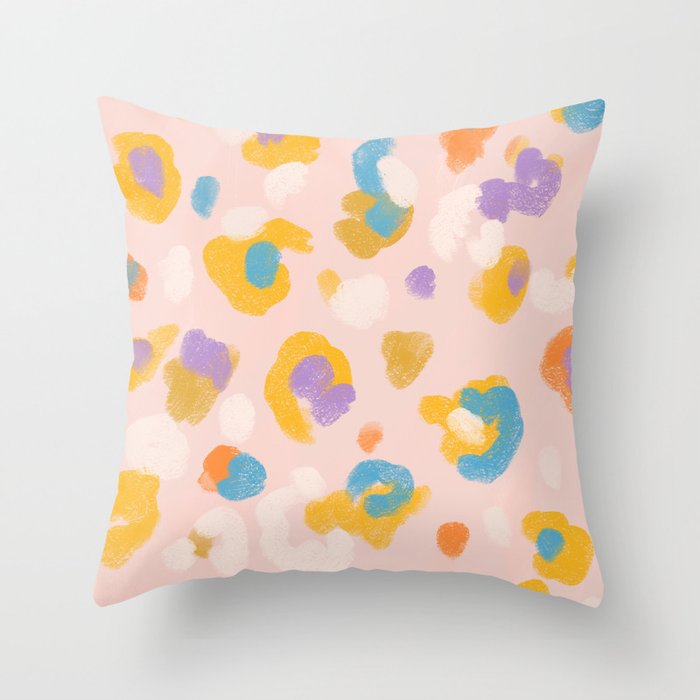 Spring Leopard Throw Pillow Gallery Image 1
