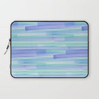 Abstract Watercolor Waves in Cool Blue Laptop Sleeve Gallery Image 1
