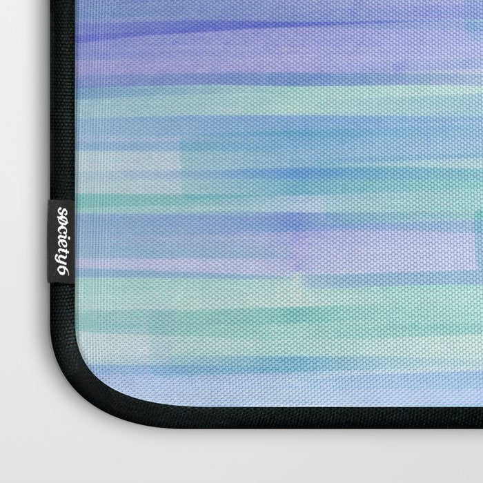 Abstract Watercolor Waves in Cool Blue Laptop Sleeve Gallery Image 3
