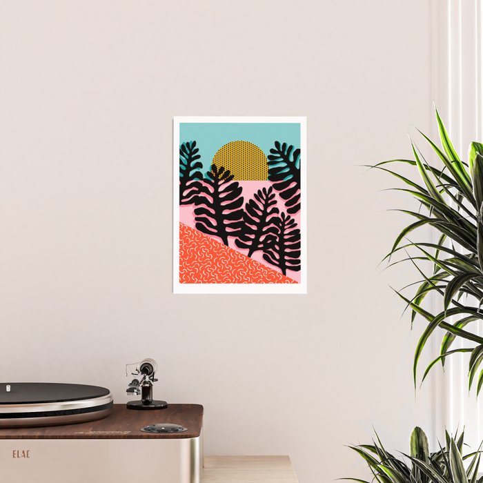 B.F.F. - throwback 80s style memphis design neon art print hipster brooklyn palm springs resort patt Poster Gallery Image 2
