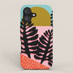B.F.F. - throwback 80s style memphis design neon art print hipster brooklyn palm springs resort patt iPhone Case Gallery Image 1