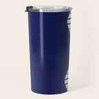 Lines and Wave (Blue) Travel Mug Gallery Image 3