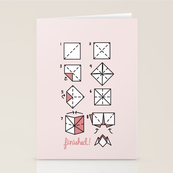 Cootie Catcher (How - To) Stationery Card