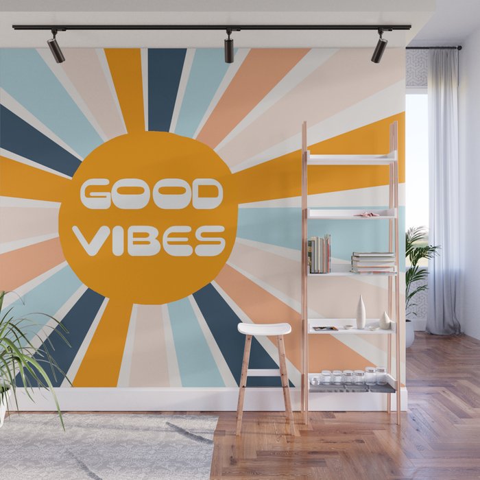 Good Vibes Sunshine Wall Mural Gallery Image 1