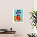 Spazzing - throwback house plant retro 1980s style memphis design neon art pop art print dorm room h Poster Gallery Image 2