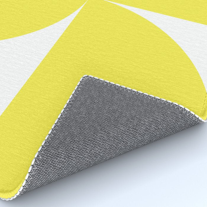 Bold Minimalism CLXXVII Bright Yellow & White Rug Gallery Image 4