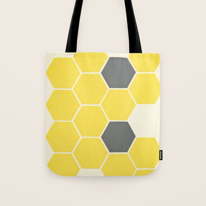 Yellow Honeycomb Tote Bag Gallery Image 1