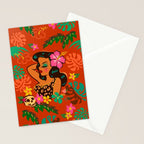 Tropical Tiki Girl Stationery Card Gallery Image 2