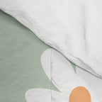 Daisies in Vase (sage green) Comforter Gallery Image 4