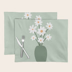 Daisies in Vase (sage green) Placemat Gallery Image 1