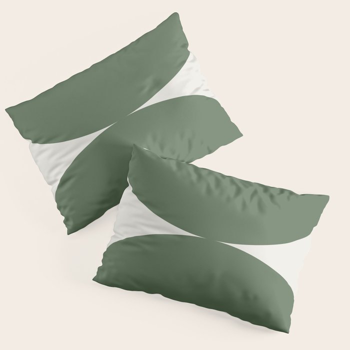 Bold Geometric Shapes Maximalism XIII Green Pillow Sham Gallery Image 3