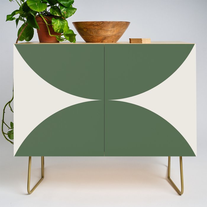 Bold Geometric Shapes Maximalism XIII Green Credenza Gallery Image 1