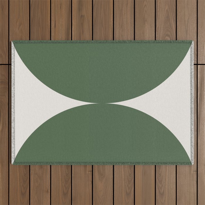 Bold Geometric Shapes Maximalism XIII Green Outdoor Rug Gallery Image 1